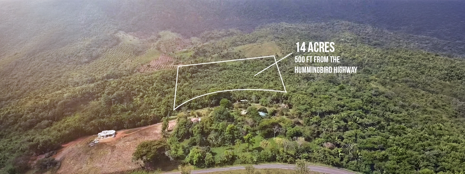 14 acres of land, 2 all season creeks, house foundation.