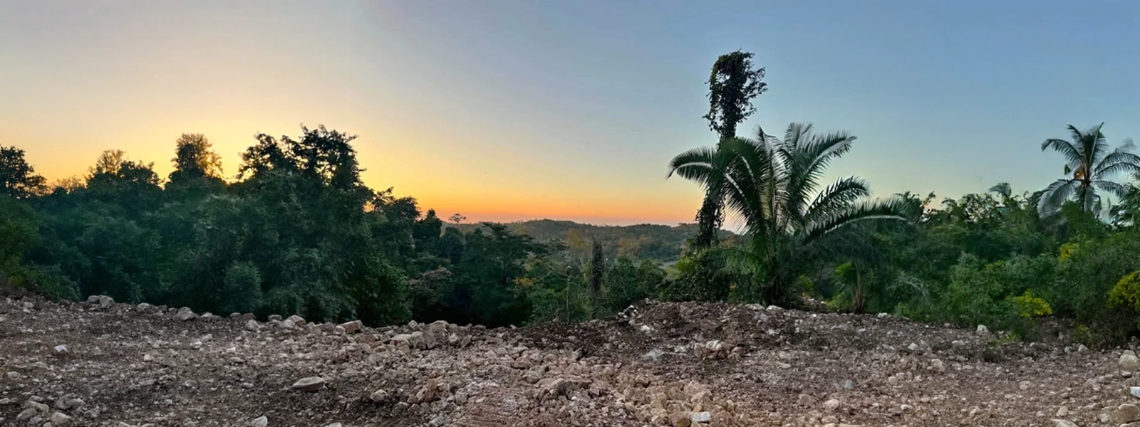 0.44 acres hillside property, Beautiful Hummingbird highway frontage.