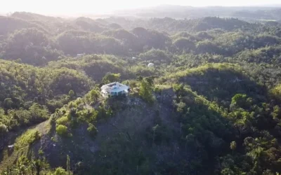 Beautiful home built on the solid rock on top of a hill