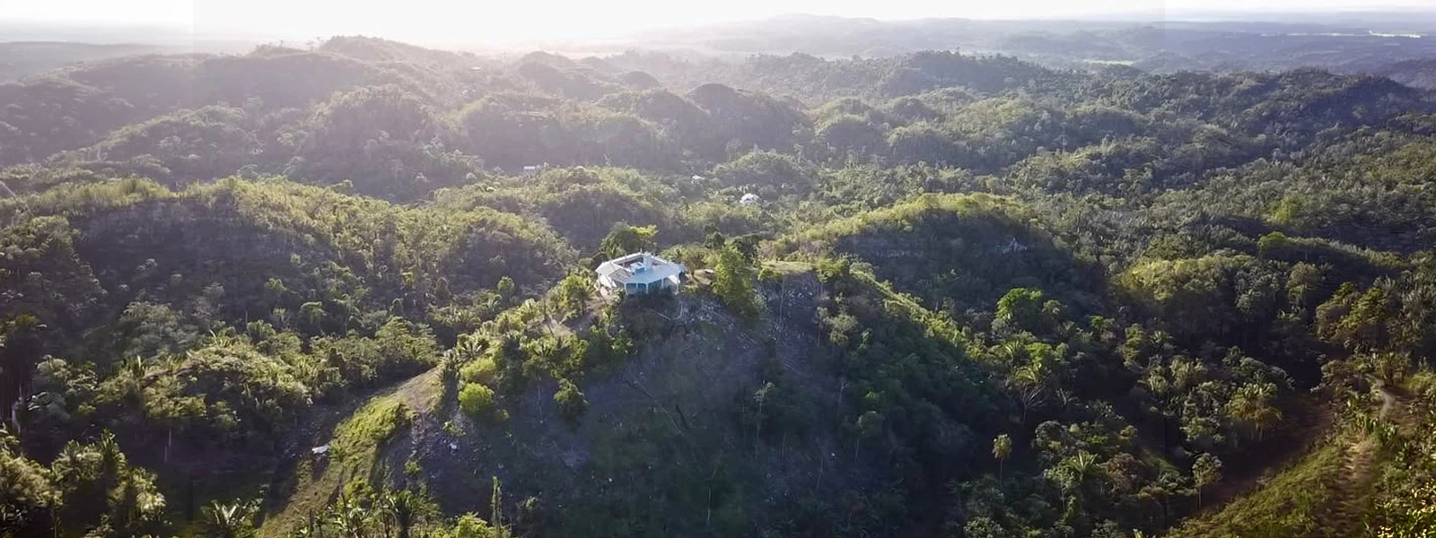 Beautiful home built on the solid rock on top of a hill